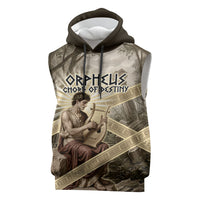 Orpheus Greek Mythology Lyre Musician Sleeveless Hoodie Vintage Ancient Greek Meander Classical Statue