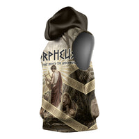 Orpheus Greek Mythology Lyre Musician Sleeveless Hoodie Vintage Ancient Greek Meander Classical Statue