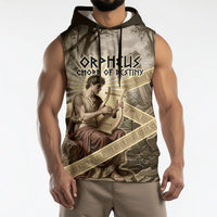 Orpheus Greek Mythology Lyre Musician Sleeveless Hoodie Vintage Ancient Greek Meander Classical Statue