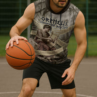 Orpheus Greek Mythology Lyre Musician Sleeveless Hoodie Vintage Ancient Greek Meander Classical Statue
