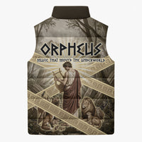 Orpheus Greek Mythology Lyre Musician Sleeveless Puffer Jacket Vintage Ancient Greek Meander Classical Statue