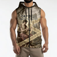 Orpheus Greek Mythology Lyre Musician Sleeveless Zip Hoodie Vintage Ancient Greek Meander Classical Statue