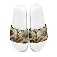 Orpheus Greek Mythology Lyre Musician Slide Sandals Vintage Ancient Greek Meander Classical Statue