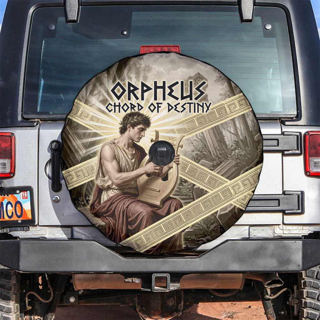 Orpheus Greek Mythology Lyre Musician Spare Tire Cover Vintage Ancient Greek Meander Classical Statue