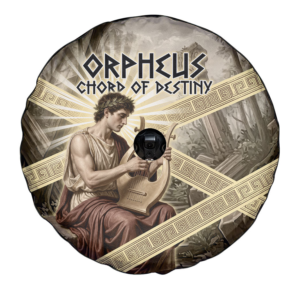 Orpheus Greek Mythology Lyre Musician Spare Tire Cover Vintage Ancient Greek Meander Classical Statue