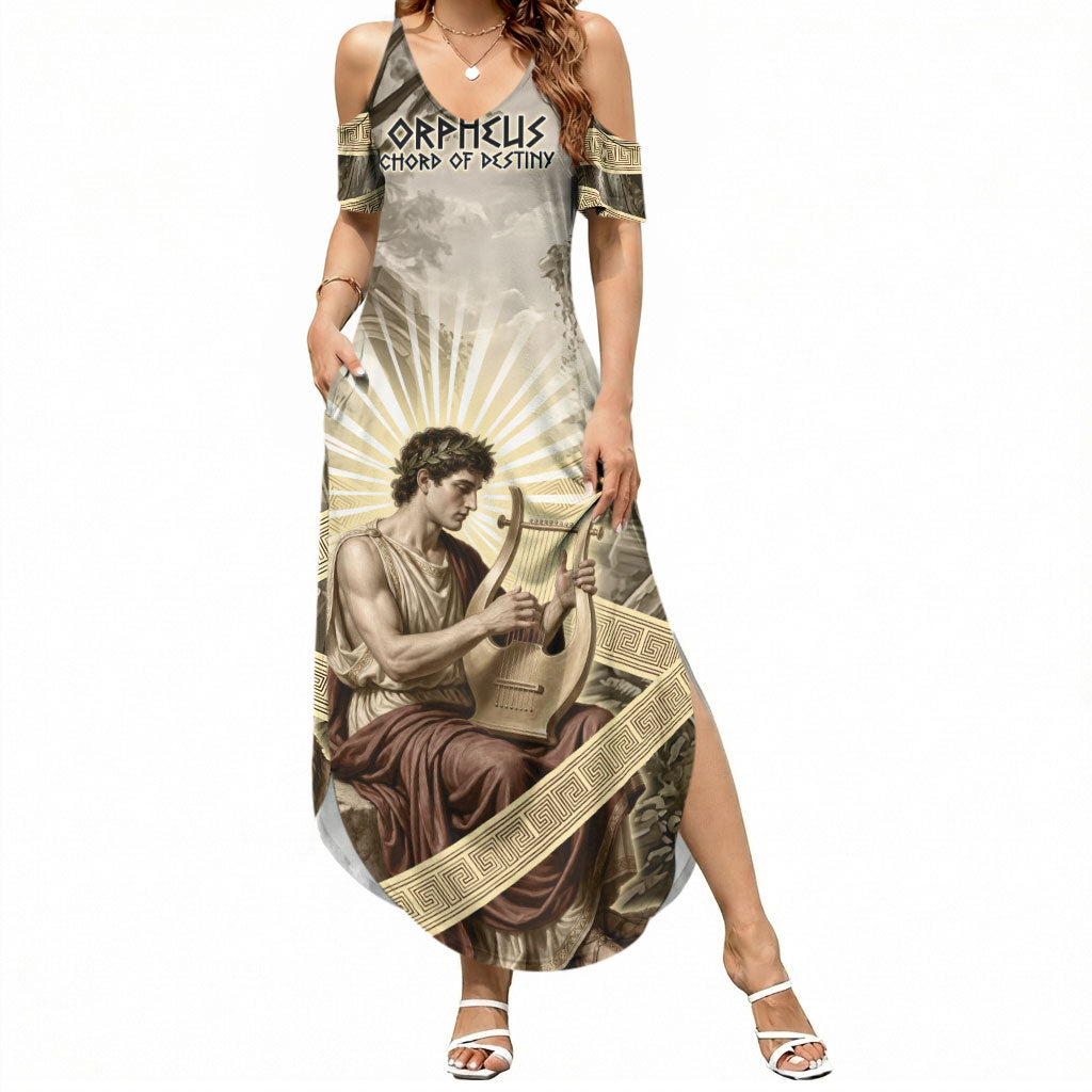 Orpheus Greek Mythology Lyre Musician Summer Maxi Dress Vintage Ancient Greek Meander Classical Statue
