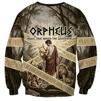 Orpheus Greek Mythology Lyre Musician Sweatshirt Vintage Ancient Greek Meander Classical Statue