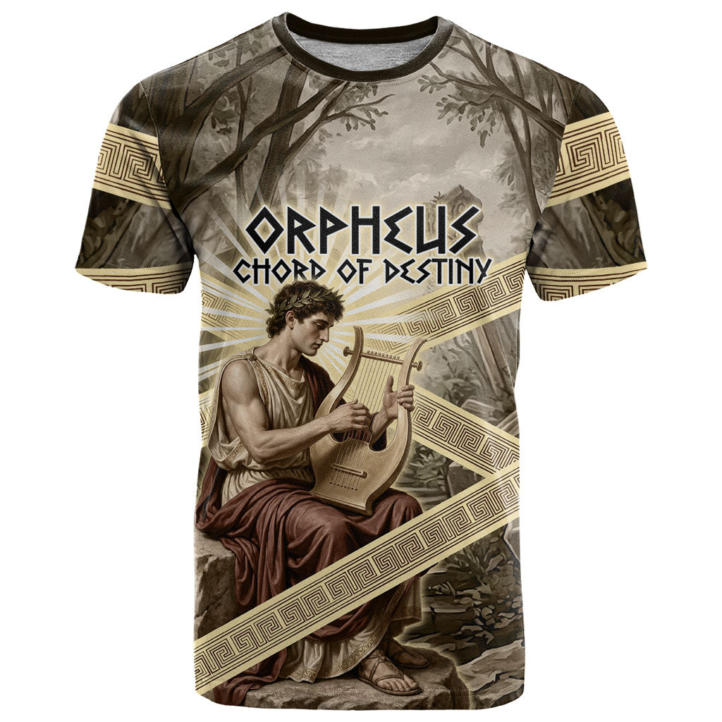 Orpheus Greek Mythology Lyre Musician T Shirt Vintage Ancient Greek Meander Classical Statue