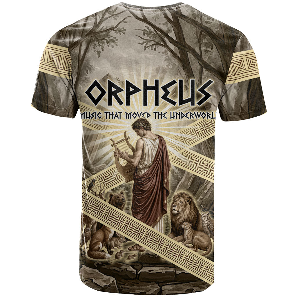 Orpheus Greek Mythology Lyre Musician T Shirt Vintage Ancient Greek Meander Classical Statue