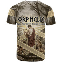 Orpheus Greek Mythology Lyre Musician T Shirt Vintage Ancient Greek Meander Classical Statue