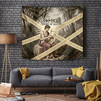 Orpheus Greek Mythology Lyre Musician Tapestry Vintage Ancient Greek Meander Classical Statue