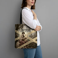 Orpheus Greek Mythology Lyre Musician Tote Bag Vintage Ancient Greek Meander Classical Statue