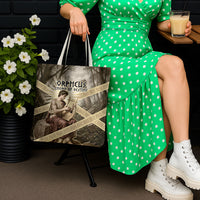 Orpheus Greek Mythology Lyre Musician Tote Bag Vintage Ancient Greek Meander Classical Statue