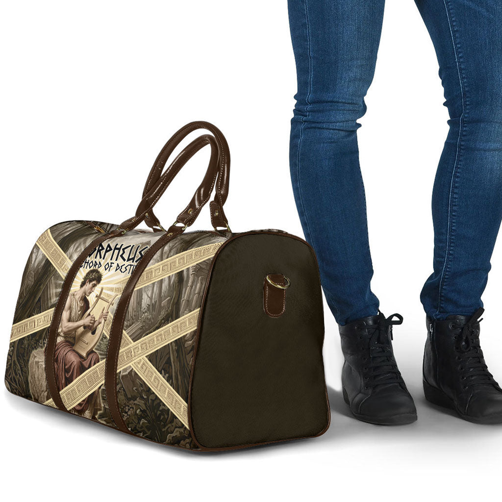 Orpheus Greek Mythology Lyre Musician Travel Bag Vintage Ancient Greek Meander Classical Statue