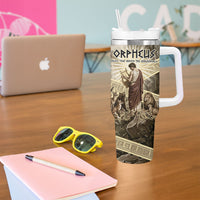 Orpheus Greek Mythology Lyre Musician Tumbler With Handle Vintage Ancient Greek Meander Classical Statue