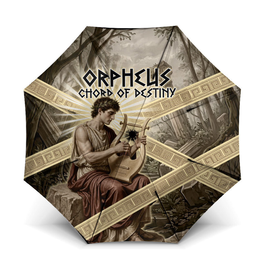 Orpheus Greek Mythology Lyre Musician Umbrella Vintage Ancient Greek Meander Classical Statue