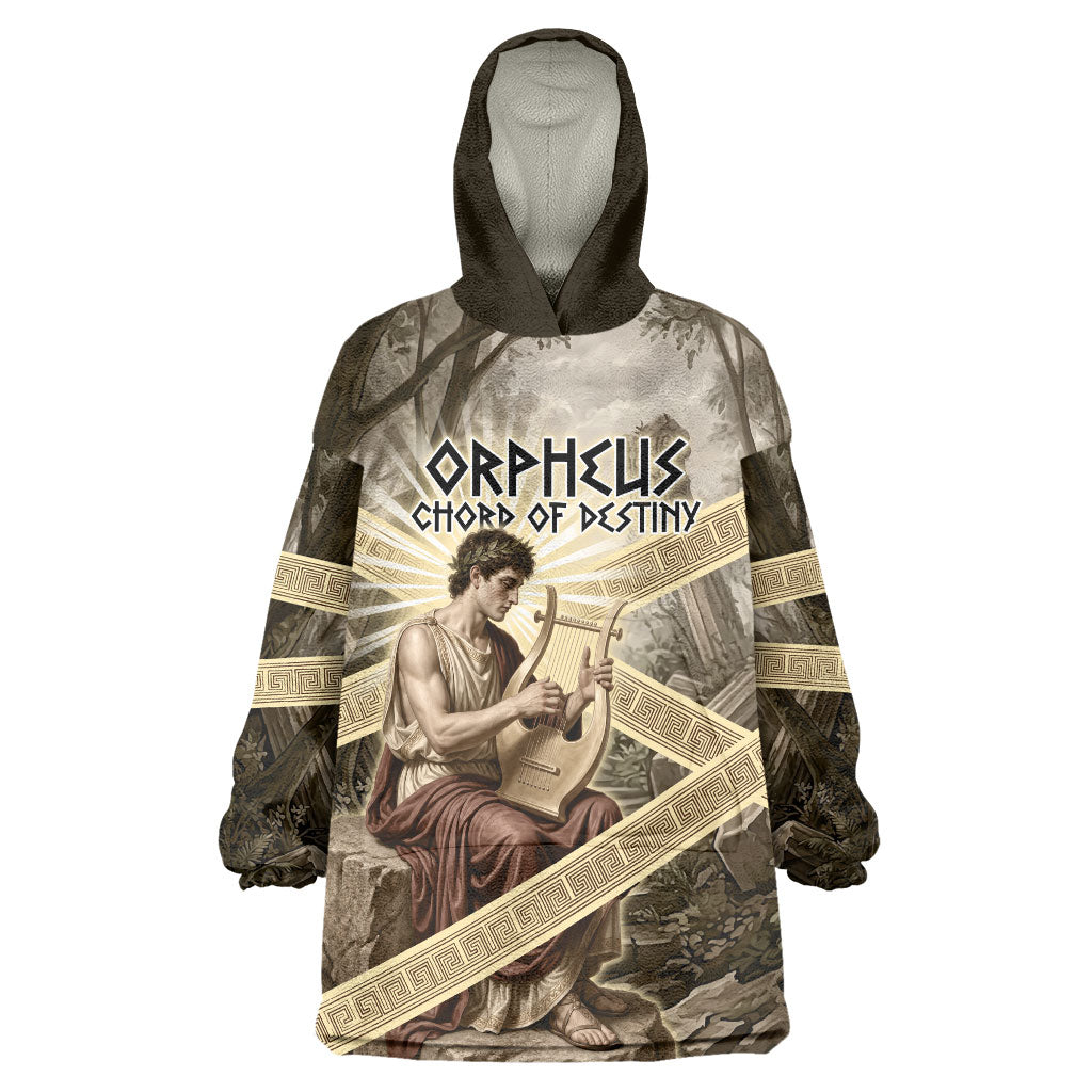 Orpheus Greek Mythology Lyre Musician Wearable Blanket Hoodie Vintage Ancient Greek Meander Classical Statue