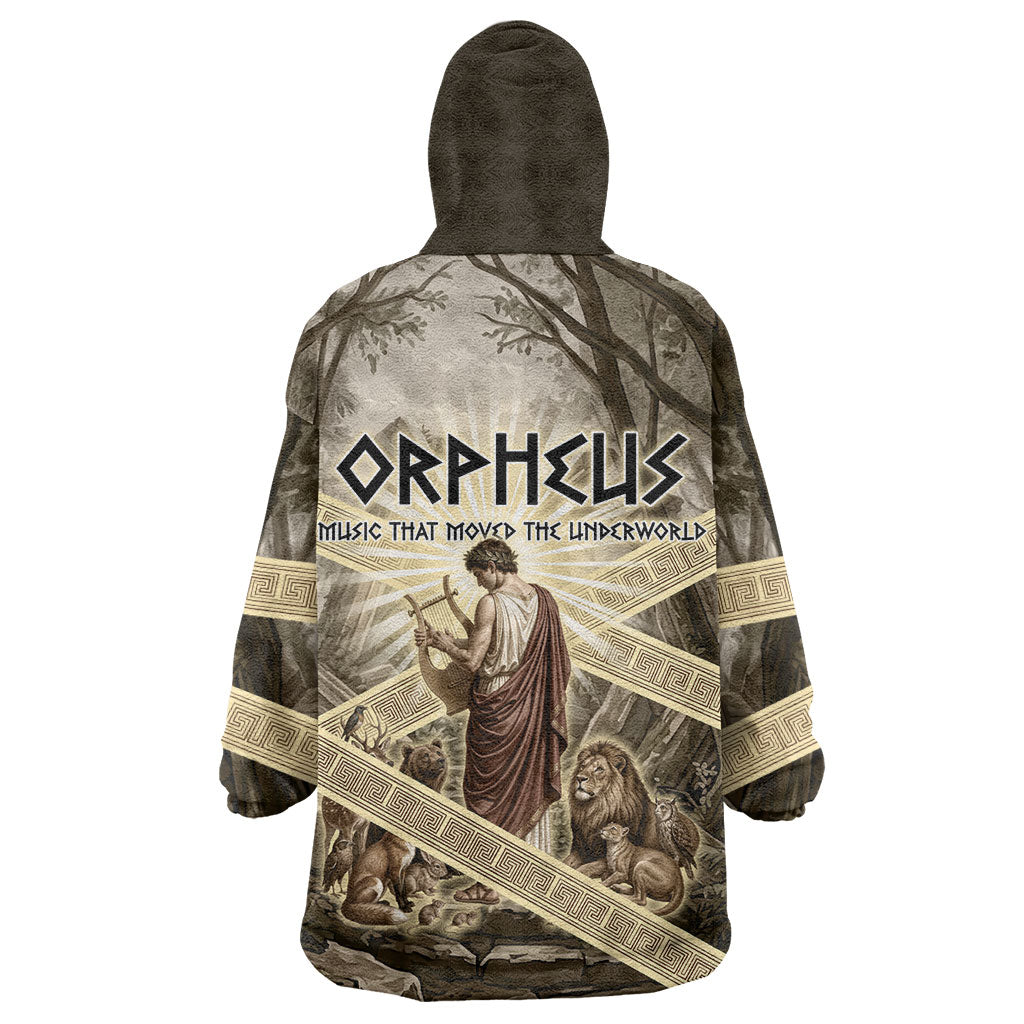 Orpheus Greek Mythology Lyre Musician Wearable Blanket Hoodie Vintage Ancient Greek Meander Classical Statue