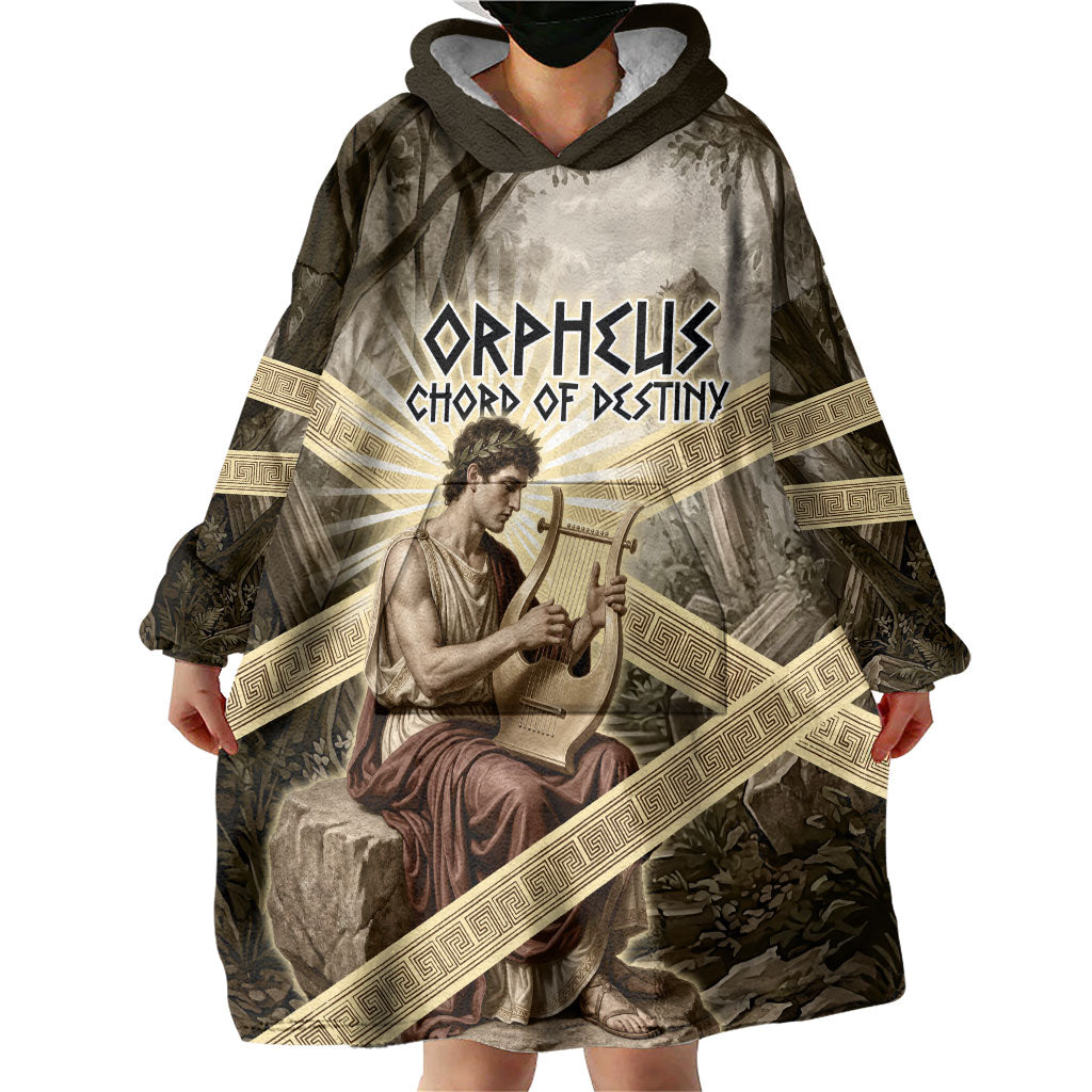 Orpheus Greek Mythology Lyre Musician Wearable Blanket Hoodie Vintage Ancient Greek Meander Classical Statue