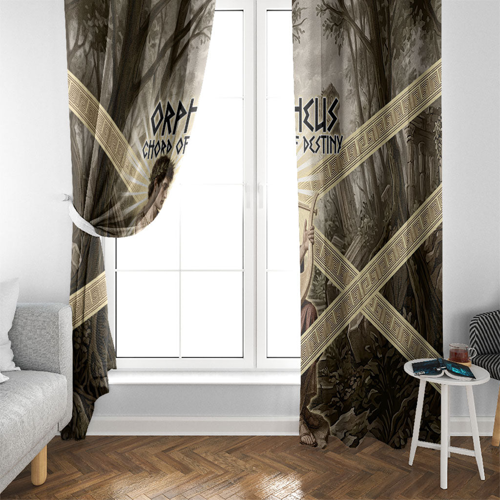 Orpheus Greek Mythology Lyre Musician Window Curtain Vintage Ancient Greek Meander Classical Statue