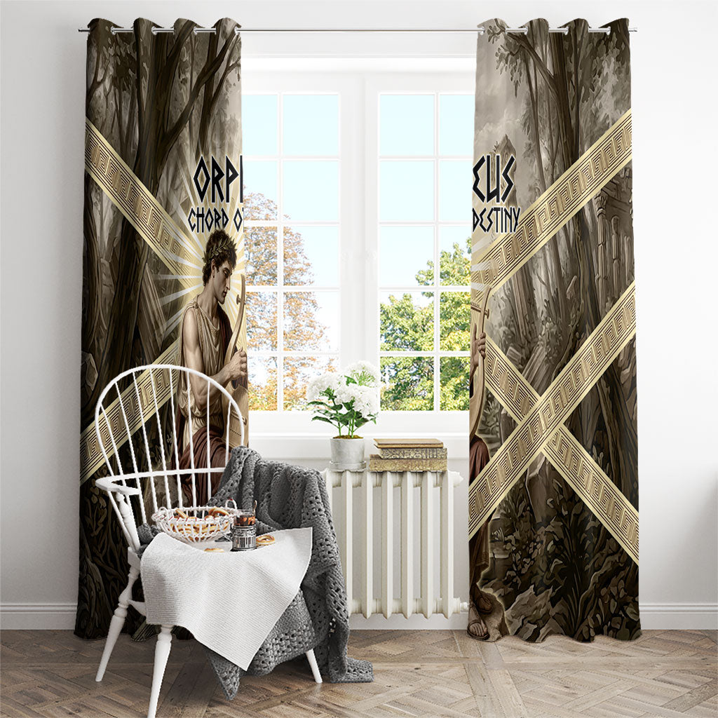 Orpheus Greek Mythology Lyre Musician Window Curtain Vintage Ancient Greek Meander Classical Statue