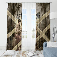 Orpheus Greek Mythology Lyre Musician Window Curtain Vintage Ancient Greek Meander Classical Statue