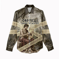 Orpheus Greek Mythology Lyre Musician Women Casual Shirt Vintage Ancient Greek Meander Classical Statue