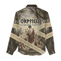 Orpheus Greek Mythology Lyre Musician Women Casual Shirt Vintage Ancient Greek Meander Classical Statue