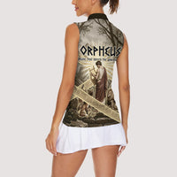 Orpheus Greek Mythology Lyre Musician Women Sleeveless Polo Shirt Vintage Ancient Greek Meander Classical Statue