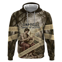 Orpheus Greek Mythology Lyre Musician Zip Hoodie Vintage Ancient Greek Meander Classical Statue