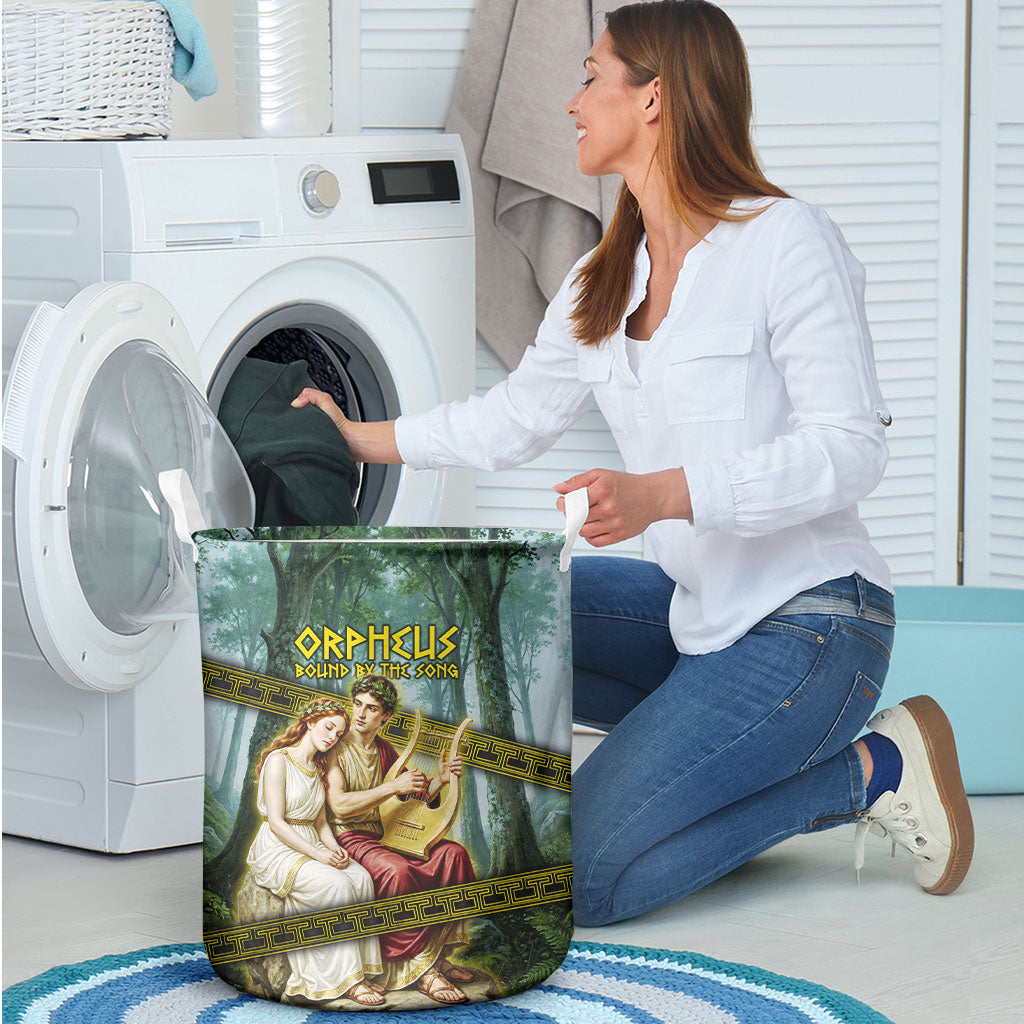 Orpheus And Eurydice Greek Mythology Lyre Laundry Basket Vintage Ancient Greek Meander Classical Statue