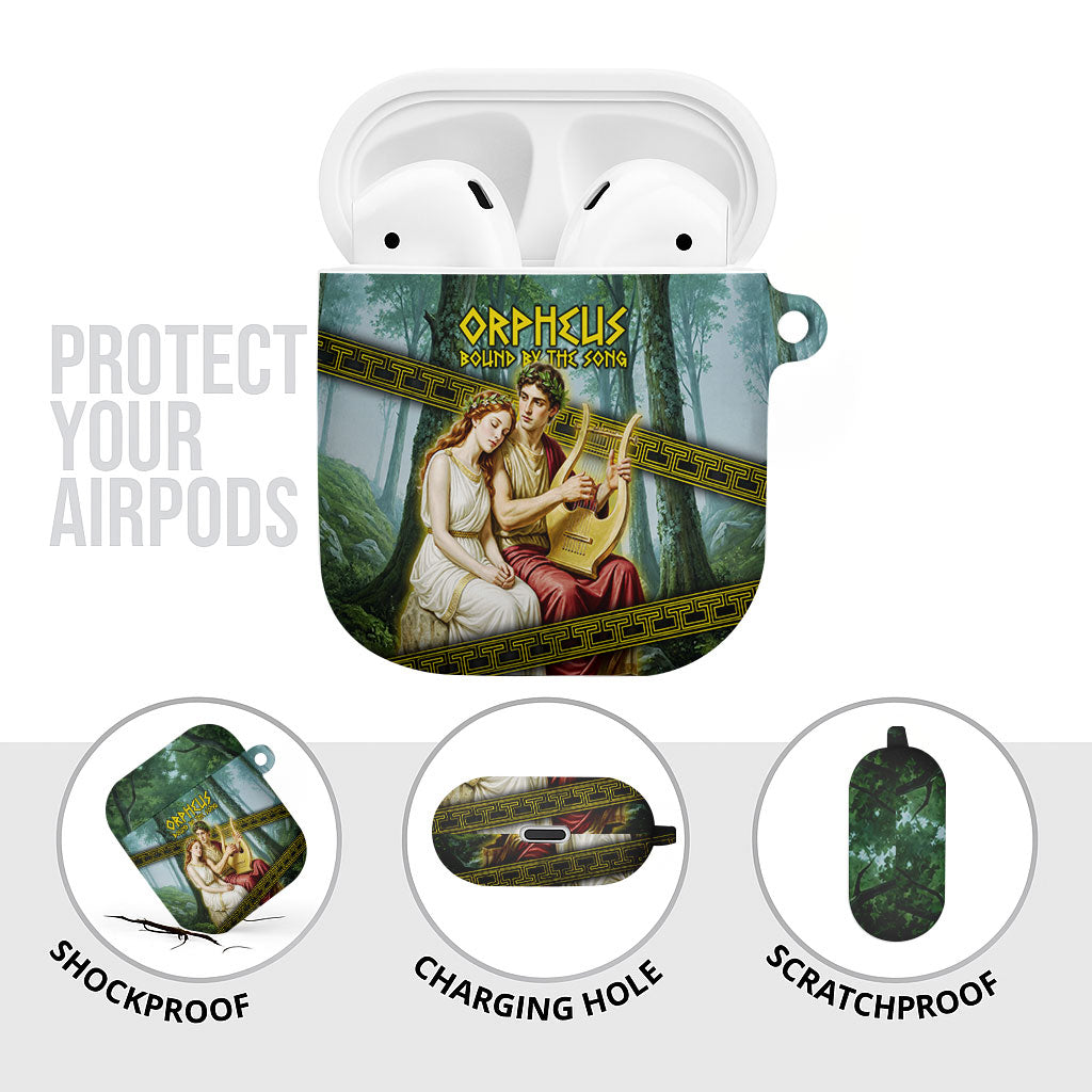 Orpheus And Eurydice Greek Mythology Lyre AirPods Case Vintage Ancient Greek Meander Classical Statue