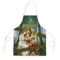 Orpheus And Eurydice Greek Mythology Lyre Apron Vintage Ancient Greek Meander Classical Statue