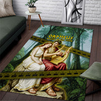 Orpheus And Eurydice Greek Mythology Lyre Area Rug Vintage Ancient Greek Meander Classical Statue