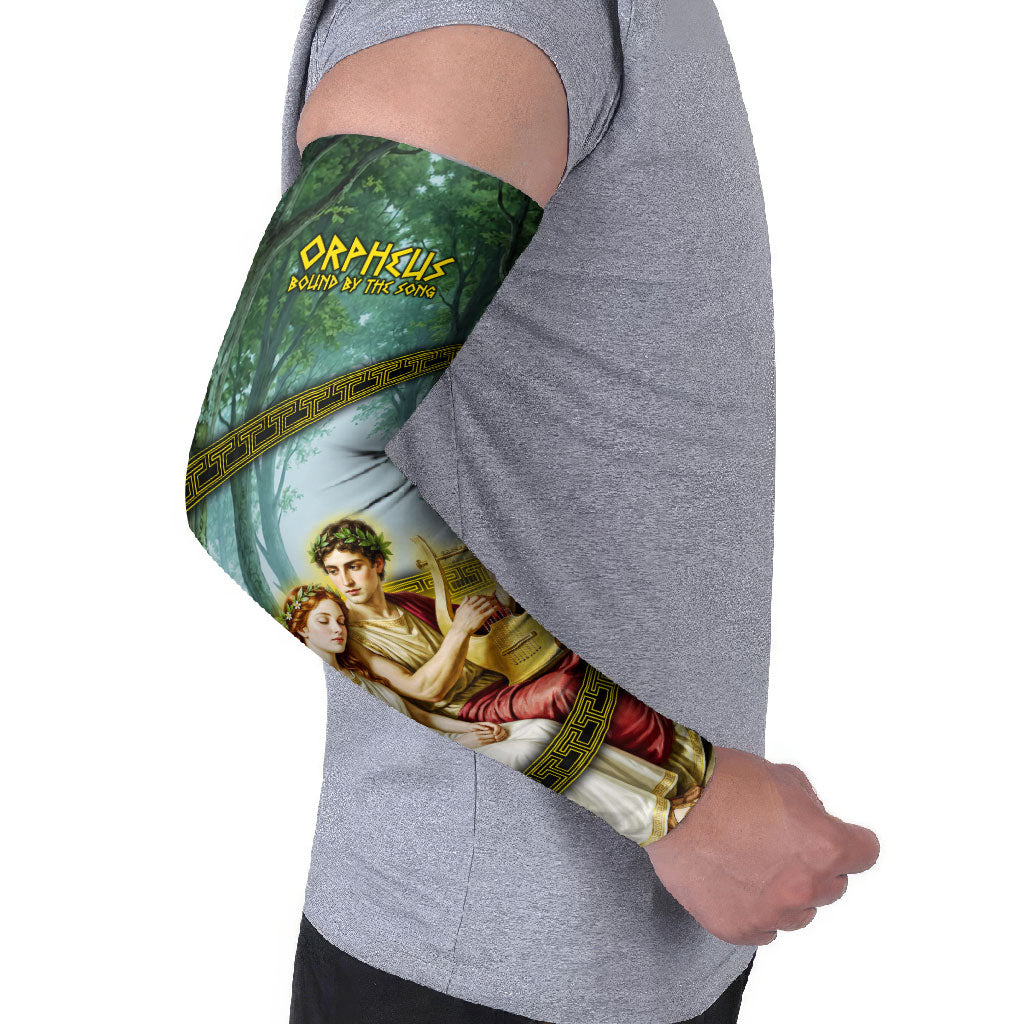 Orpheus And Eurydice Greek Mythology Lyre Arm Sleeves Vintage Ancient Greek Meander Classical Statue