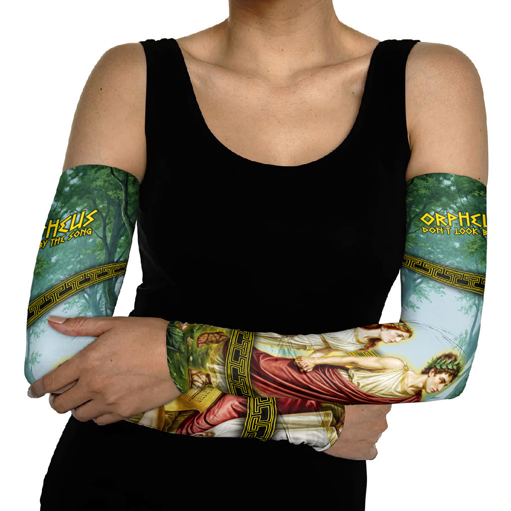 Orpheus And Eurydice Greek Mythology Lyre Arm Sleeves Vintage Ancient Greek Meander Classical Statue