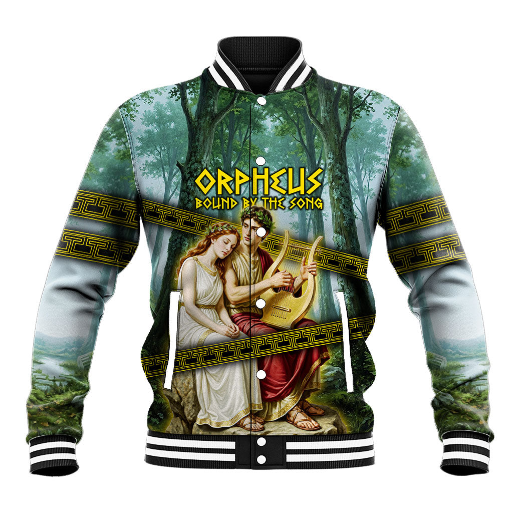 Orpheus And Eurydice Greek Mythology Lyre Baseball Jacket Vintage Ancient Greek Meander Classical Statue