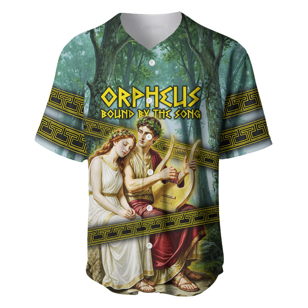 Orpheus And Eurydice Greek Mythology Lyre Baseball Jersey Vintage Ancient Greek Meander Classical Statue
