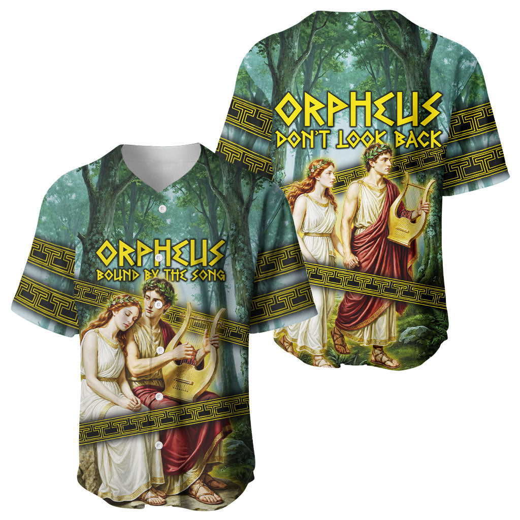 Orpheus And Eurydice Greek Mythology Lyre Baseball Jersey Vintage Ancient Greek Meander Classical Statue
