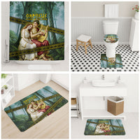 Orpheus And Eurydice Greek Mythology Lyre Bathroom Set Vintage Ancient Greek Meander Classical Statue