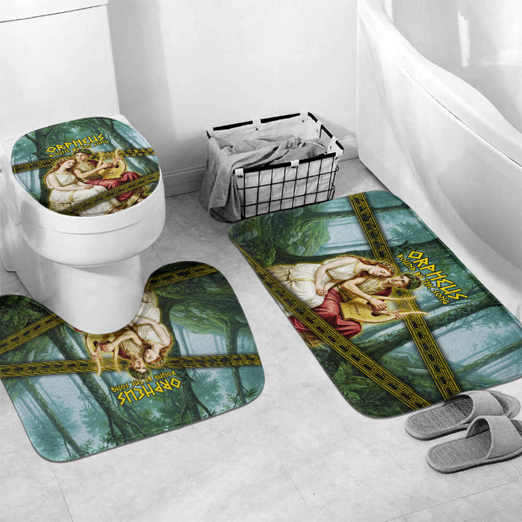 Orpheus And Eurydice Greek Mythology Lyre Bathroom Set Vintage Ancient Greek Meander Classical Statue