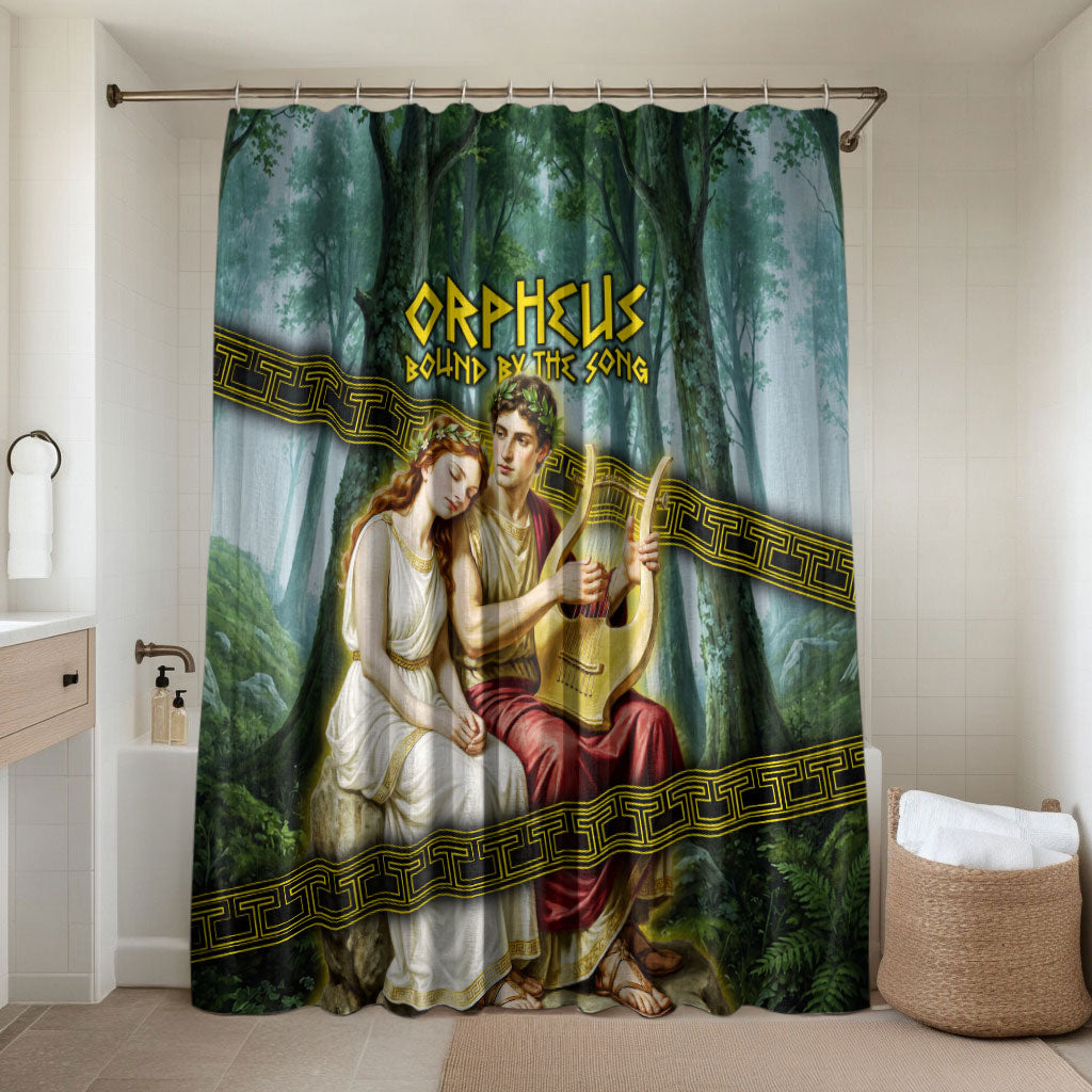 Orpheus And Eurydice Greek Mythology Lyre Bathroom Set Vintage Ancient Greek Meander Classical Statue