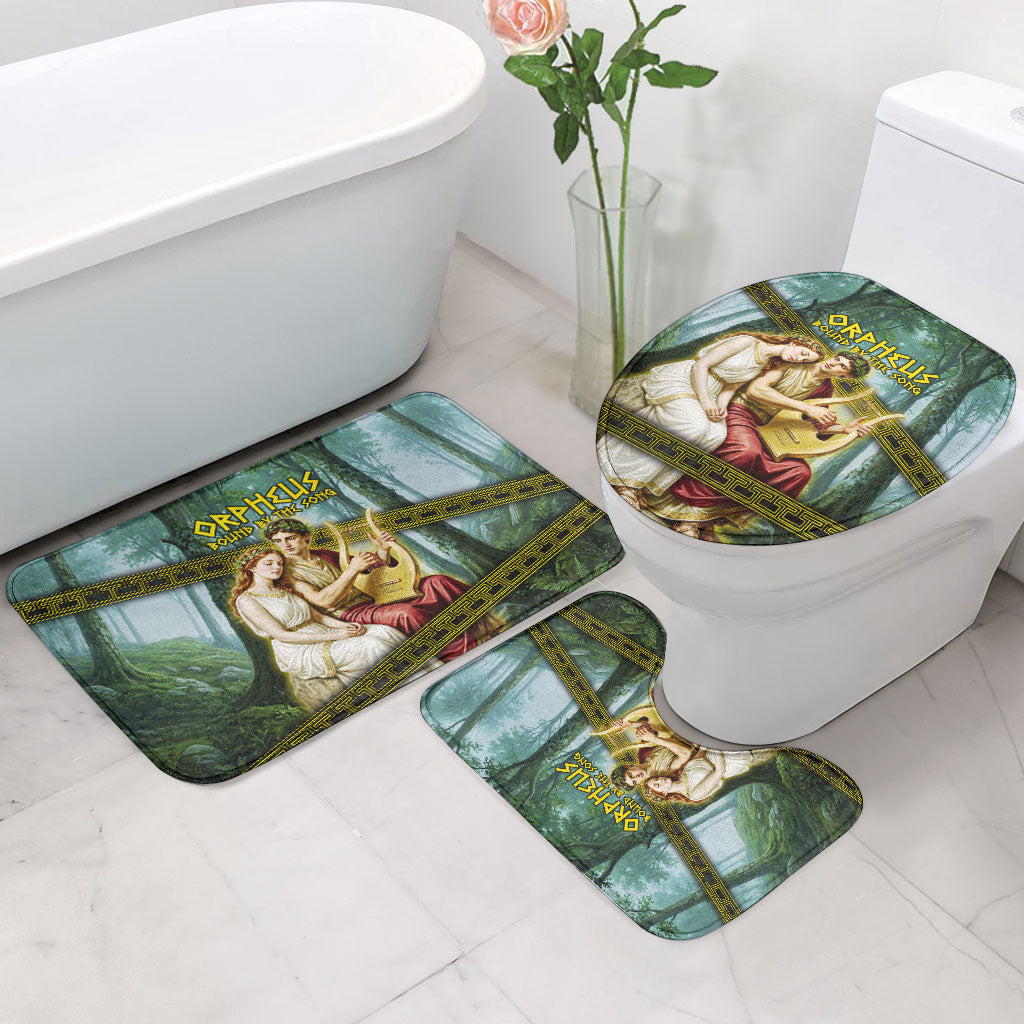 Orpheus And Eurydice Greek Mythology Lyre Bathroom Set Vintage Ancient Greek Meander Classical Statue