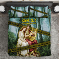 Orpheus And Eurydice Greek Mythology Lyre Bedding Set Vintage Ancient Greek Meander Classical Statue