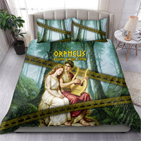 Orpheus And Eurydice Greek Mythology Lyre Bedding Set Vintage Ancient Greek Meander Classical Statue