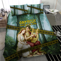 Orpheus And Eurydice Greek Mythology Lyre Bedding Set Vintage Ancient Greek Meander Classical Statue