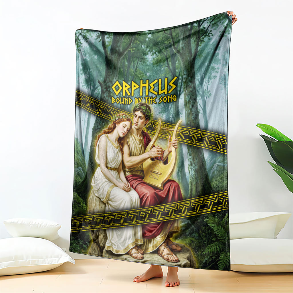 Orpheus And Eurydice Greek Mythology Lyre Blanket Vintage Ancient Greek Meander Classical Statue