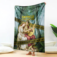 Orpheus And Eurydice Greek Mythology Lyre Blanket Vintage Ancient Greek Meander Classical Statue