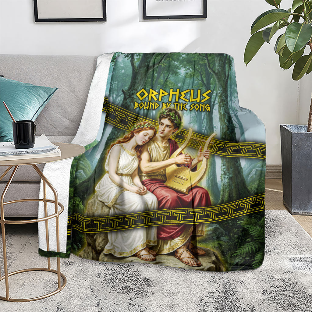 Orpheus And Eurydice Greek Mythology Lyre Blanket Vintage Ancient Greek Meander Classical Statue