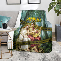Orpheus And Eurydice Greek Mythology Lyre Blanket Vintage Ancient Greek Meander Classical Statue